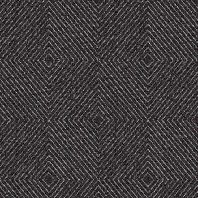 Profhome Grafik Tapete Geometrisch Matt in Schwarz und Silber, Non-Woven, Breite: 0,53 m, Höhe: 10,05 m - Bild 1
