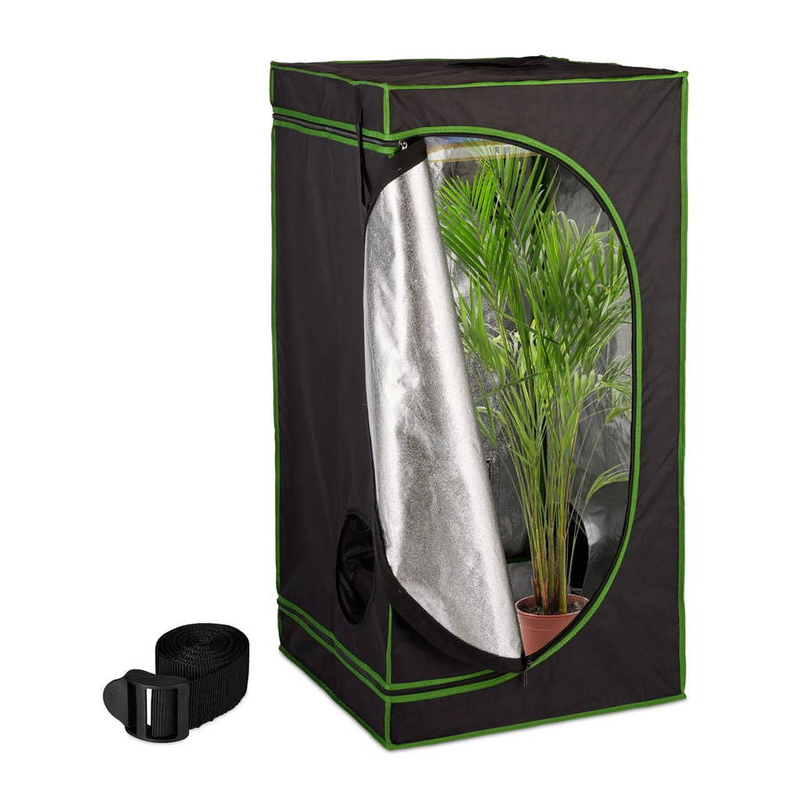 Relaxdays Growzelt aus Polyester und Stahl in Schwarz, B/T/H: 60 x 60 x 120 cm - Bild 2