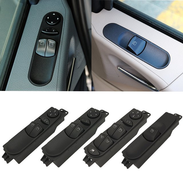 Elektrischer Fensterheber Schalter für Mercedes-Benz Viano Vito Mixto W639 in Schwarz - Bild 1