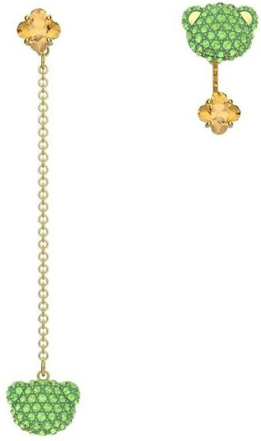 Swarovski Ohrringe, Teddybär, Grün, Kristall, Damen - Bild 1