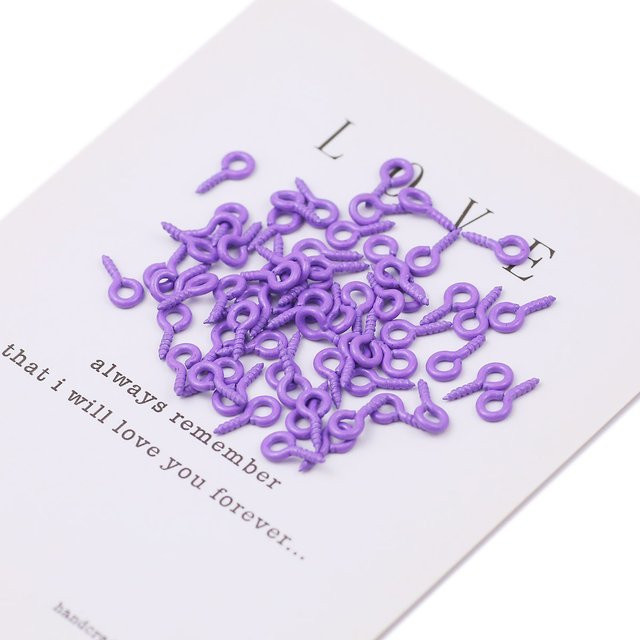 Ösennägel Zinklegierung, Lila, 4x8mm - Bild 1