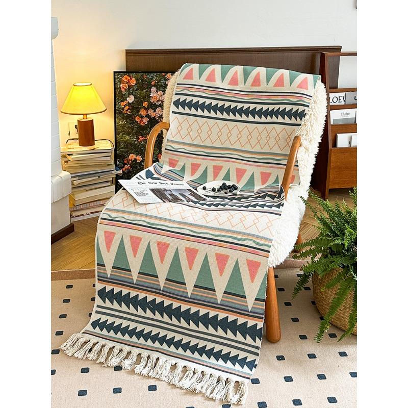 Retro Sofabezug aus Baumwolle und Leinen in Multicolour, Breite: 60 cm, Länge: 150 cm - Bild 2