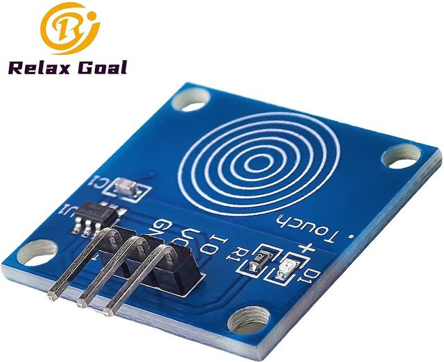 OLNYLO TTP223B Kapazitives Touch Sensor Modul Set, Digitaler Touch Schalter für Arduino DIY Kits, Blau, 3-5 Stück - Bild 1