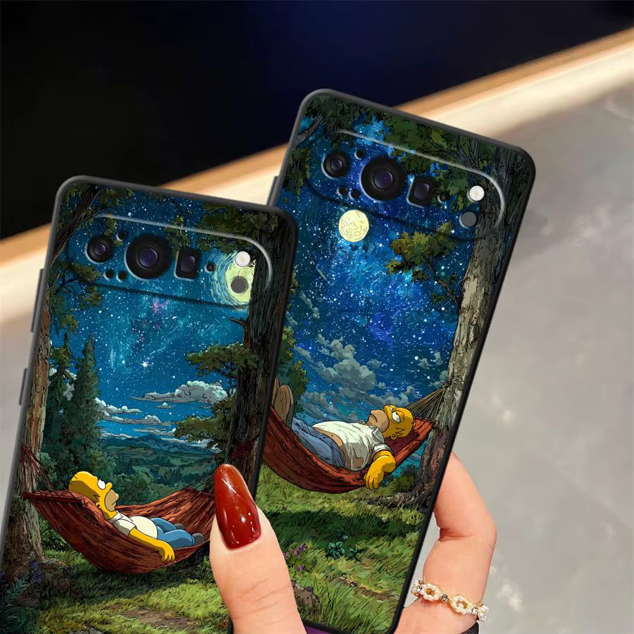 Simpsons Cartoon Handyhülle für Google Pixel 8a 7a 9a 6 7 8 Pro 10 9 Pro XL 6a in Multicolour - Bild 3