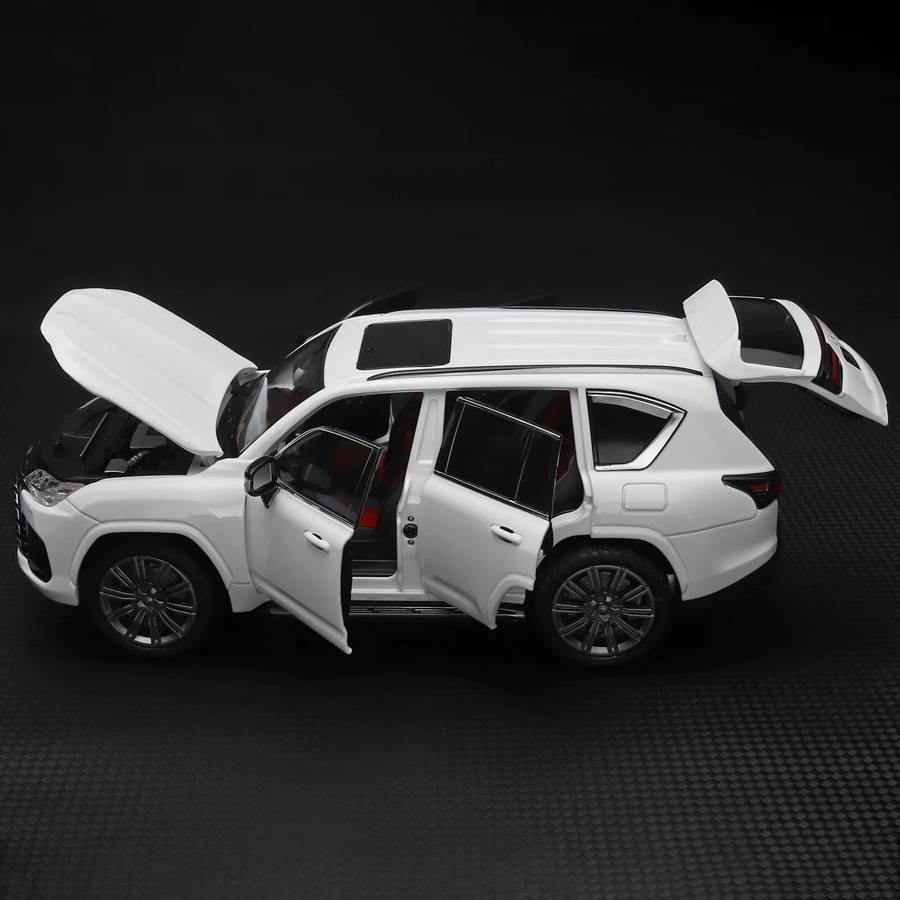1:24 lx600 Offroad Luxus-Geländewagen-Modell, Spielzeugauto, mit Ton und Licht - Bild 3