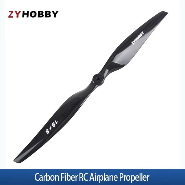 3K Aerospace Weave Kohlefaser RC Flugzeugpropeller, Schwarz - Bild 1