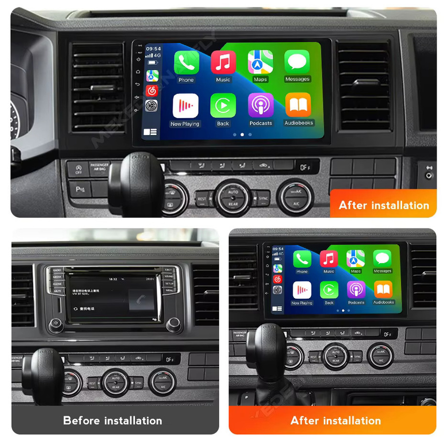 MEKEDE Intelligentes Android 14 Autoradio mit Carplay für VW Volkswagen Caravelle 6 T6 2015 - 2020 Multimedia-Player in Schwarz - Bild 2