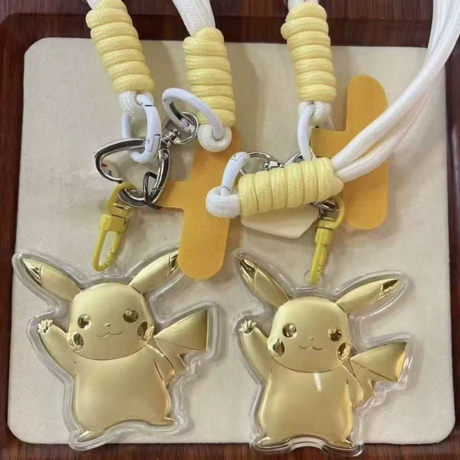 Bandai Pikachu Schlüsselanhänger, Gold, Unisex - Bild 3