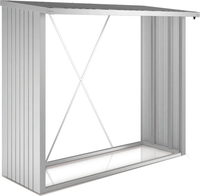 Biohort Kaminholzregal WoodStock 230 in Silber-Metallic, B/H/T: 229 x 199 x 102 cm - Bild 1