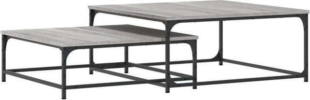 vidaXL Satztische 2er Set in Grau Sonoma Holzoptik mit modernem Design - Bild 1
