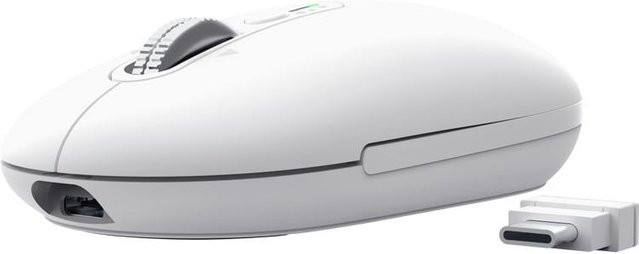 Trust Seron Schlanke Funkmaus mit Bluetooth und USB-Anschluss, Weiß - Bild 1