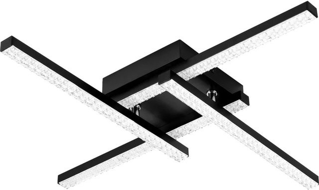 NETTLIFE LED Deckenleuchte aus Metall in Schwarz, Durchmesser: 46 cm - Bild 1