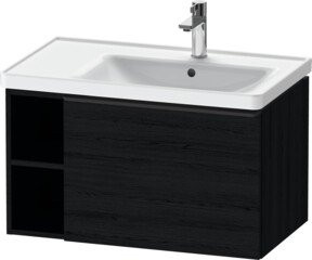 Duravit Waschtischunterschrank D-Neo Wandhängend Schwarz/Eiche Matt B: 78,4 cm, H: 44,0 cm, T: 45,2 cm - Bild 1