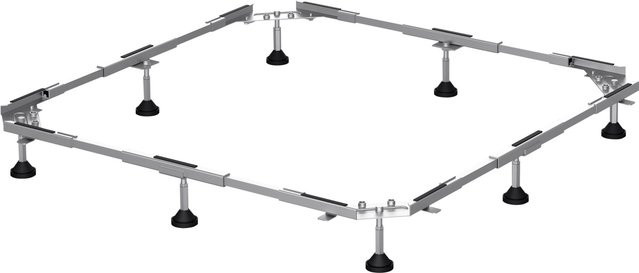 Bette Fuß-System für Steel Duschwannen, Farbe: Silber, B/T: 100 x 90 cm - Bild 1