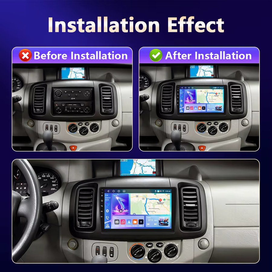 Camecho Autoradio mit CarPlay und Android Auto für Renault Trafic 2001–2010, Opel Vivaro 2006–2010 und Nissan Primastar 2006–2014 in Schwarz mit GPS, WiFi und 4G - Bild 4