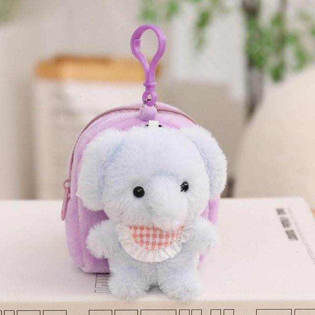 Yiran Health & Beauty Plüsch Münzbeutel, Elefant Katze, 10cm - Bild 1