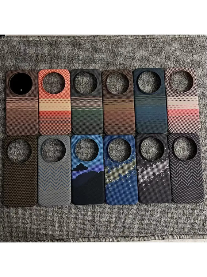 Halbtransparente Handyhülle mit Carbonfaser-Kevlar-Muster für Honor Magic 8 7 6 Pro Lite in Transparent/Multicolor mit Unterstützung für kabelloses Laden - Bild 2