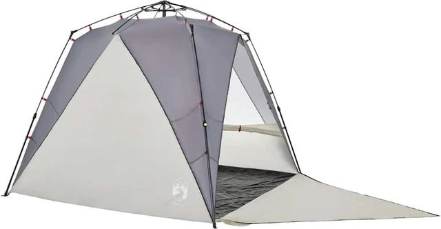 vidaXL Strandzelt für 4 Personen in Grau mit Quick Release System und wasserdichtem Polyester - Bild 1