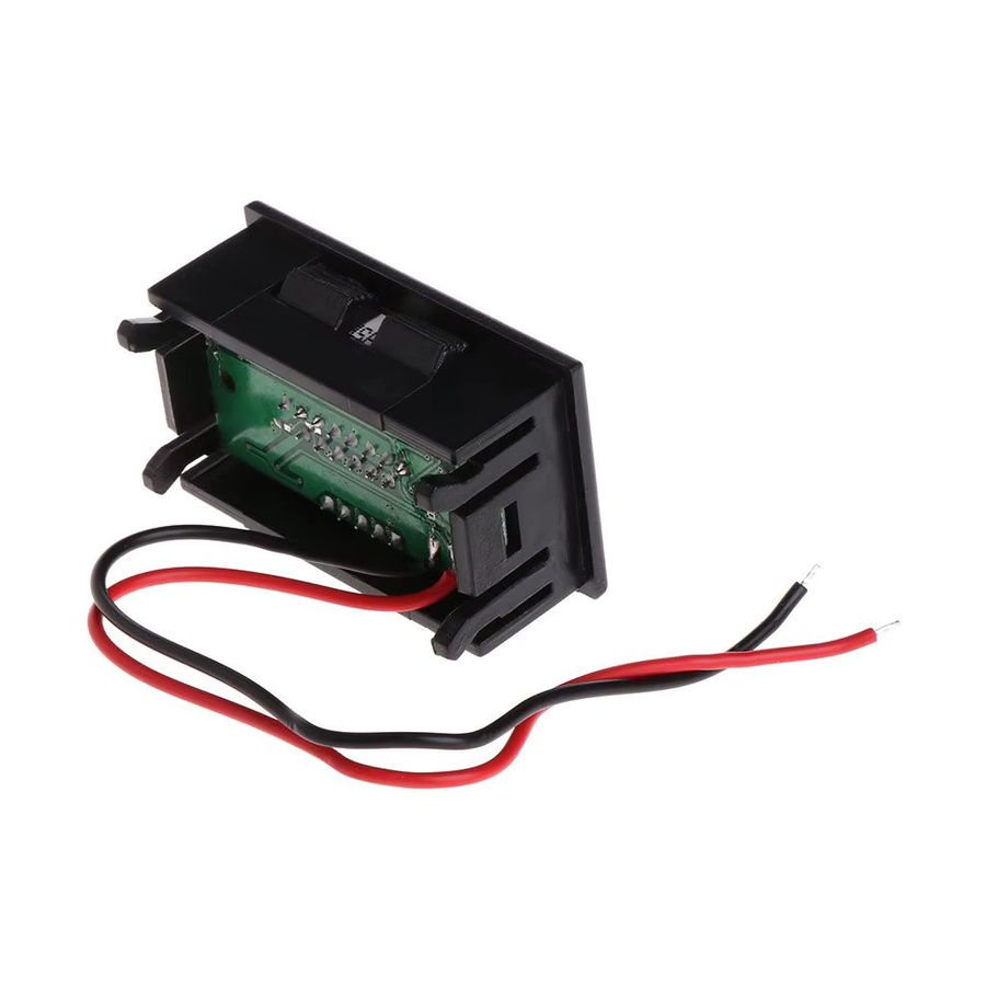 Gaqqee Universal Lithium Batterie Kapazitätsmesser und Voltmeter mit LED-Display für 7-100V, Rot/Schwarz - Bild 3