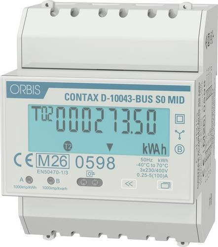 ORBIS Digitaler Wechselstromzähler OB7010002 kW-Zähler 100A in Weiß MID-konform - Bild 1