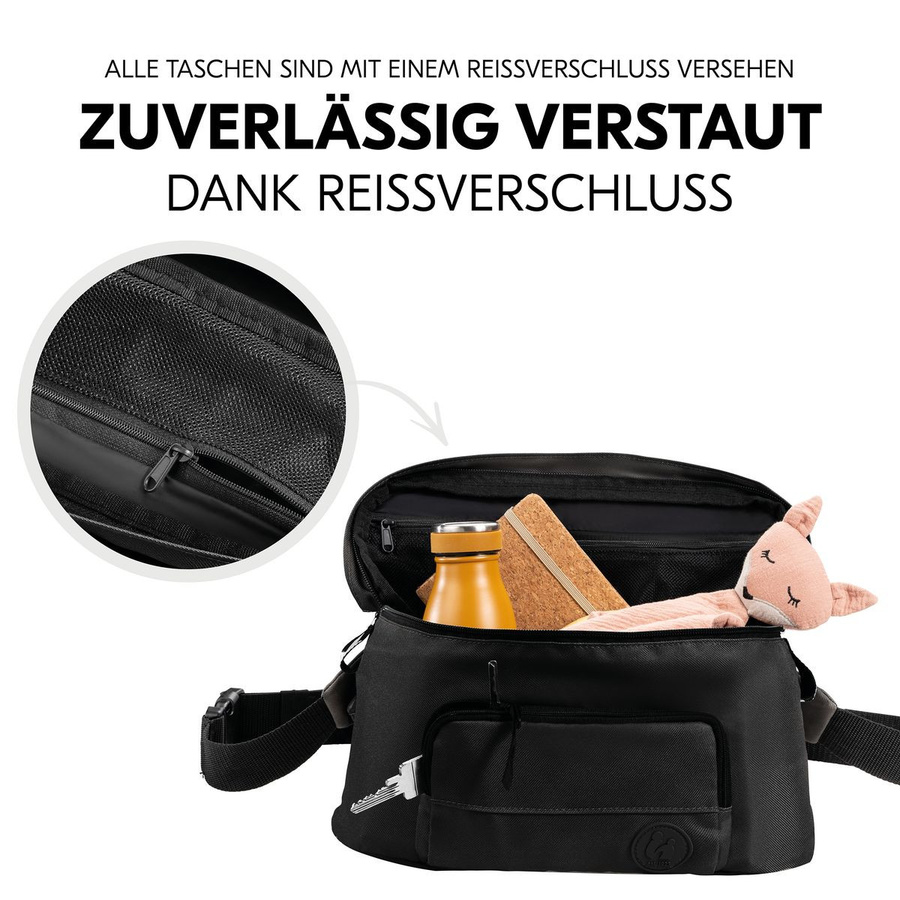 Hauck Universal Kinderwagen Organizer und Bauchtasche in Schwarz - Bild 5
