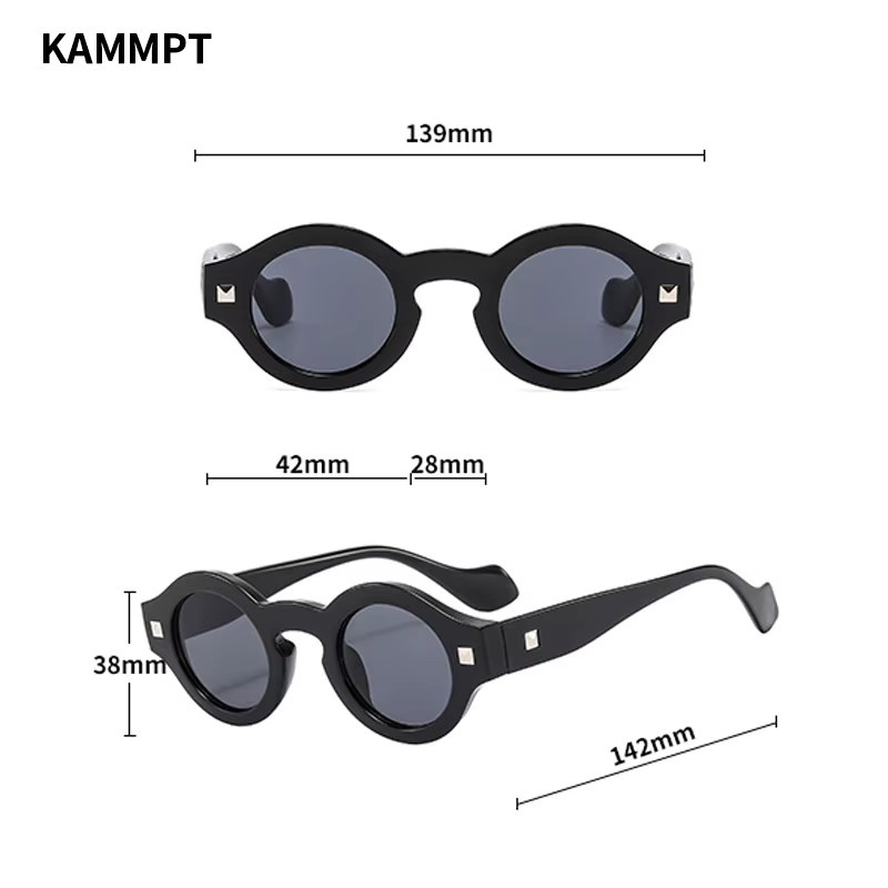 KAMMPT Sonnenbrille, Rund, Vollrand, Kunststoff, Unisex - Bild 3
