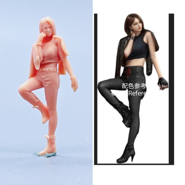 EHCMODEL Mädchen Figuren, 1:64, Harz, Einzelfigur, Ungefärbte Miniaturen - Bild 1