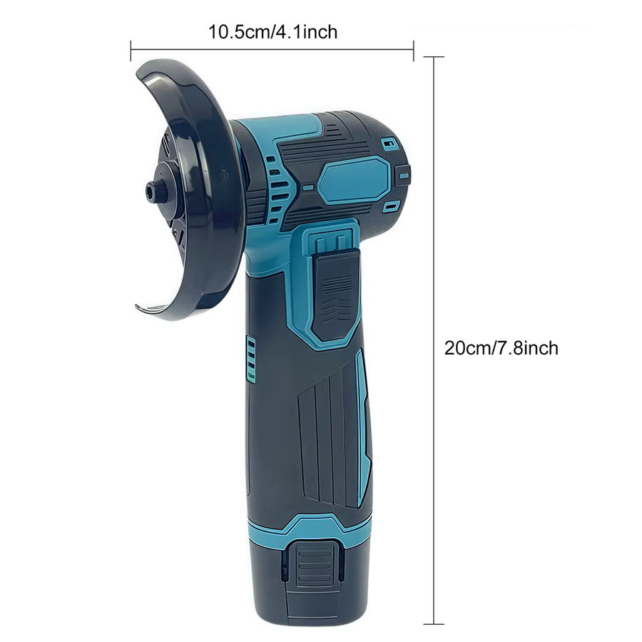 Podofo Mini-Winkelschleifer 12V mit bürstenlosem Motor, Hochgeschwindigkeits-Akku-Winkelschleifer und Poliermaschine inklusive Akku - Bild 5