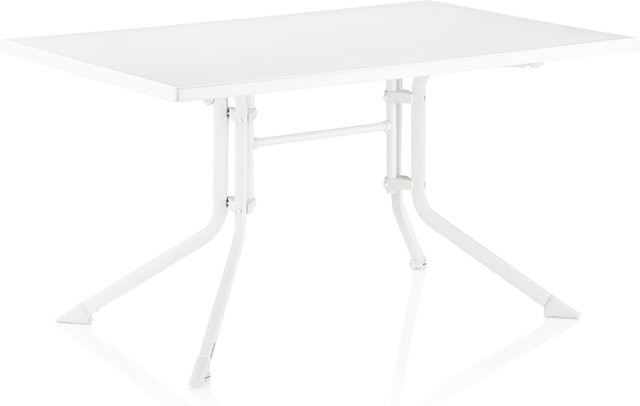 Kettler BOULEVARD Klapptisch KETTALUX in Weiß aus Aluminium für Garten, Balkon und Terrasse, B: 140 cm, T: 95 cm, H: 74 cm - Bild 1