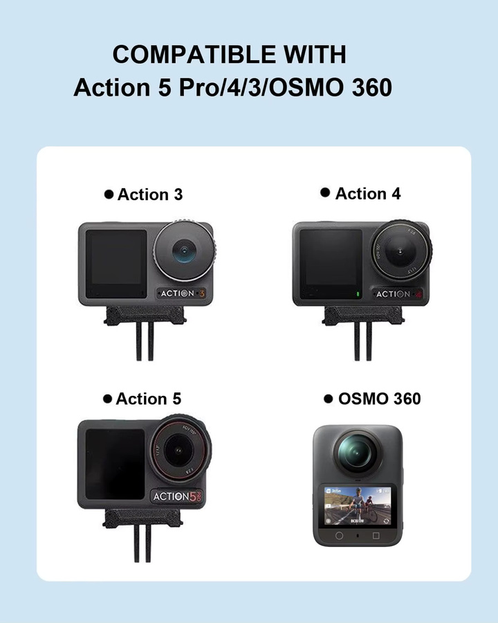 Magnetische Adapterhalterung für DJI Action 5 Pro, Schnellwechsel-Erweiterungshalterung für Osmo Action 4/3 und OSMO 360 Zubehör, Schwarz - Bild 5