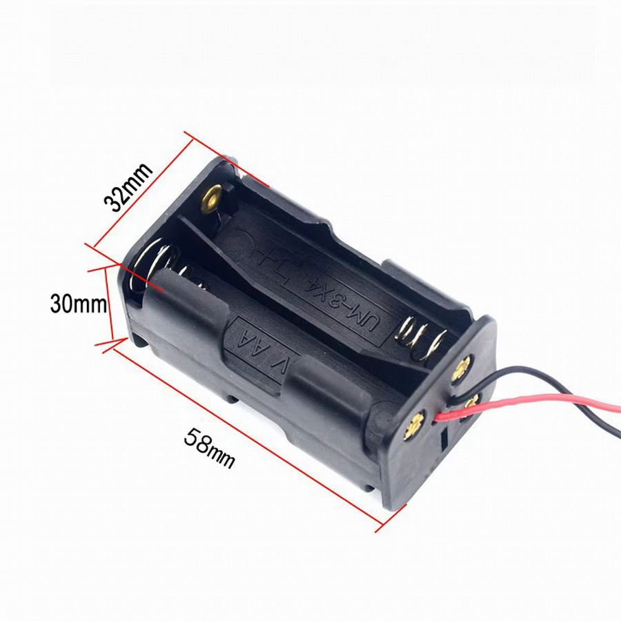 VWINRC Empfänger-Batteriepack-Gehäuse, 4 x AA, JR JST-Anschluss, Schwarz - Bild 2