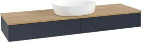 V&B Waschtischunterschrank Antao ohne Frontstruktur in Eiche Honigbraun lackiert B: 160 cm, T: 50 cm - Bild 1