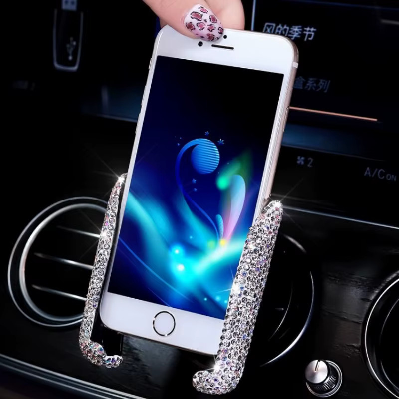 Diamond Crystal Auto-Handyhalterung Amagi mit Lüftungsclip in Weiß - Bild 1