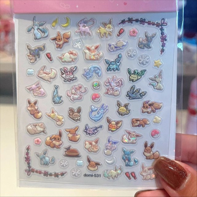 Potdemiel Eeveelution Nagelaufkleber, Glänzend - Bild 1
