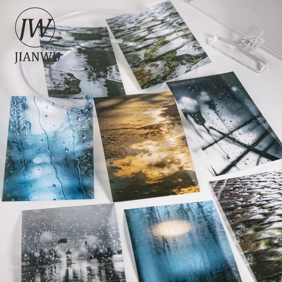 JIANWU Summer Vibe Serie Vintage PET Aufkleber mit Blumen und Landschaft für kreatives DIY Journaling, Mehrfarbig - Bild 2