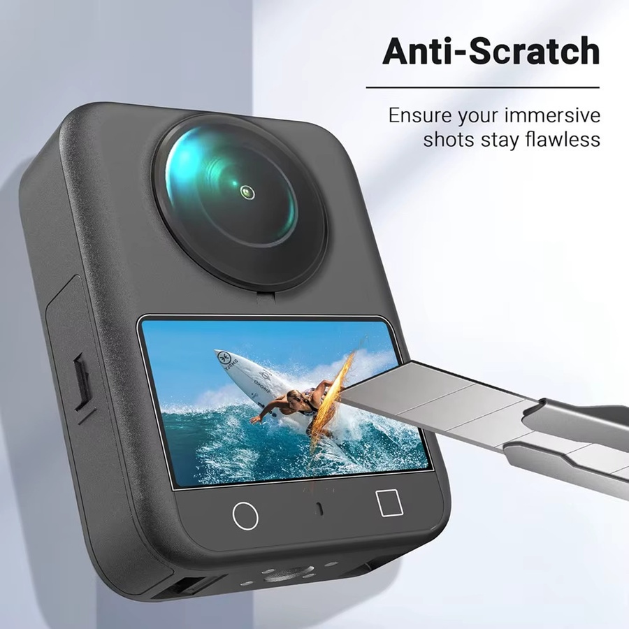 ORBMART Schutzhülle für DJI Osmo 360 mit Objektivschutz aus gehärtetem Glas und Displayschutz, Schwarz - Bild 5