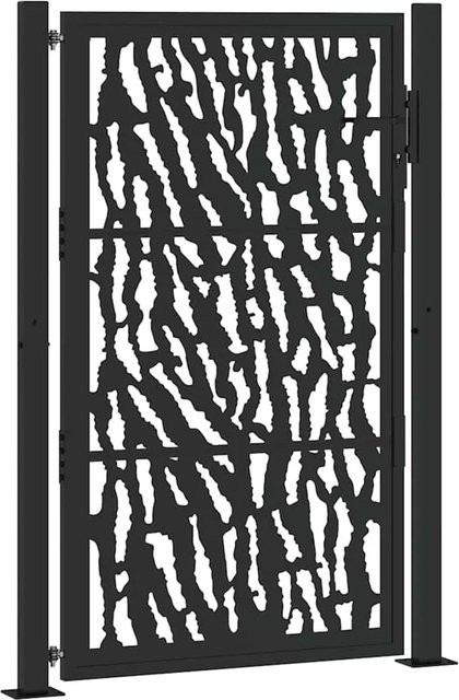 vidaXL Gartentor aus verzinktem Stahl in Schwarz, B/H: 110 x 155 cm - Bild 1