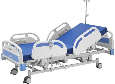 VEVOR Elektrisches Krankenhausbett mit 5 Funktionen, Pflegebett mit Trendelenburg- und Anti-Trendelenburg-Funktion, inklusive Matratze, Belastbarkeit 250 kg, B/T/H: 90 x 190 x 106 cm - Bild 1