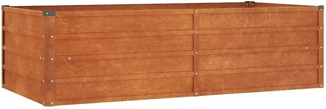 DELUKE Hochbeet ISAK aus Cortenstahl in Braun-antik, unten offen, B/T/H: 160 x 80 x 45 cm - Bild 1