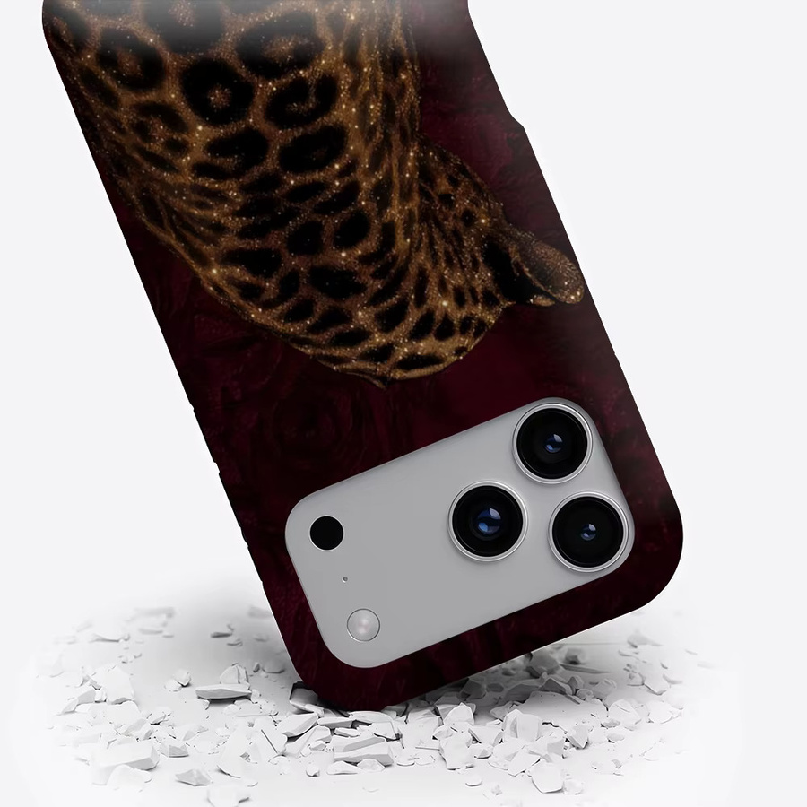 Potdemiel Magnetische Handyhülle mit Leoparden-Design in Gold für iPhone 18 17 16 15 14 13 Pro Max Plus Robuste Schutzhülle - Bild 3