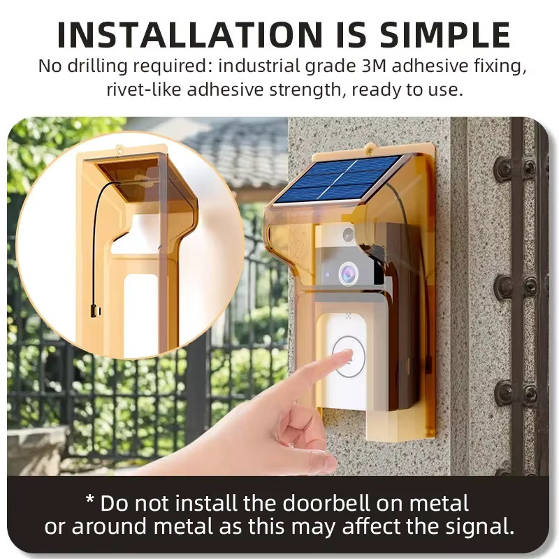 Ring Kabellose Video-Smart-Türklingel mit Solarladefunktion und Digitalem Türspion in Weiß - Bild 1