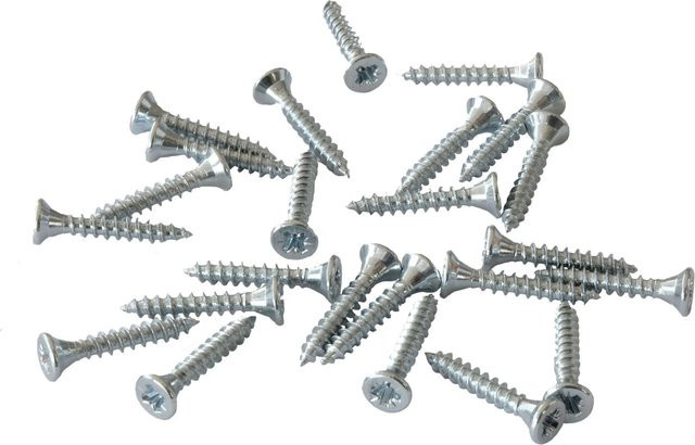 Fuchs Schrauben für Wand- und Deckenpaneele aus Stahl in Silber, 250 Stück, Durchmesser: 2,5 mm, Länge: 16 mm - Bild 1