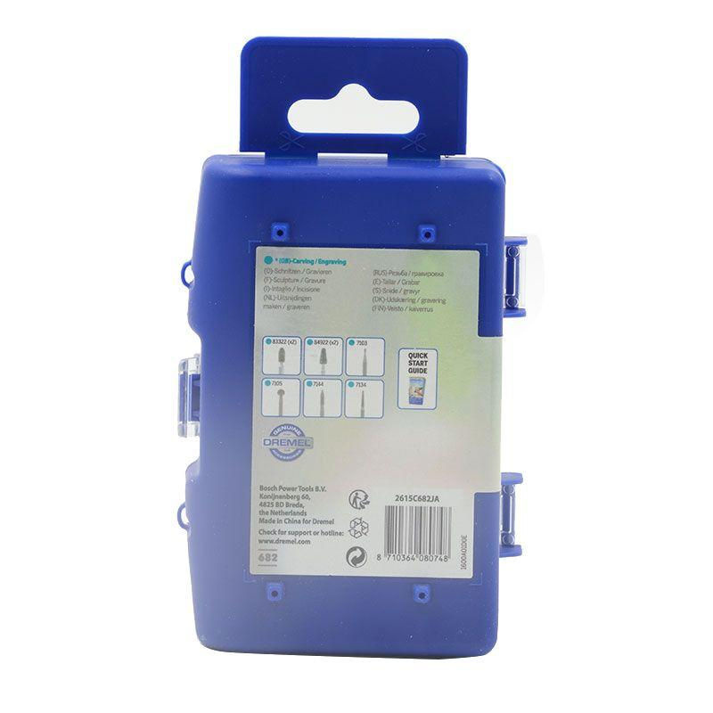 Dremel Glasgravurset 682 in Blau, 8-teiliges Zubehörset für Rotationswerkzeuge - Bild 3