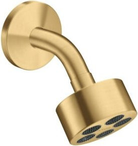 Hansgrohe Axor One 75 Kopfbrause mit Brausearm in Brushed Gold Optik, Wandmontage, Regendusche mit Anti-Kalk-Funktion und Wassersparfunktion - Bild 1