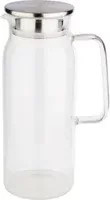 APS Glaskaraffe mit Deckel aus Glas und Edelstahl, transparent, 1,5 l - Bild 1