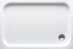 Duravit Rechteck-Duschwanne D-Code in Weiß mit Antislip-Funktion, B/T/H: 120 x 80 x 8,5 cm - Bild 1