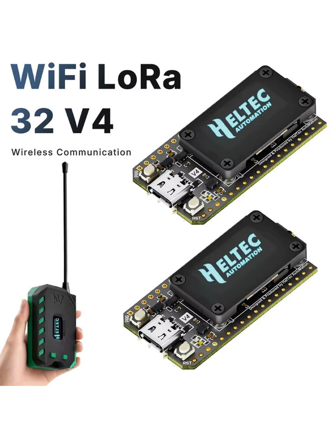 Heltec LoRa 32 V4 ESP32 SX1262 Entwicklungsboard mit 0,96 Zoll OLED-Display, WiFi und Bluetooth in Schwarz - Bild 4