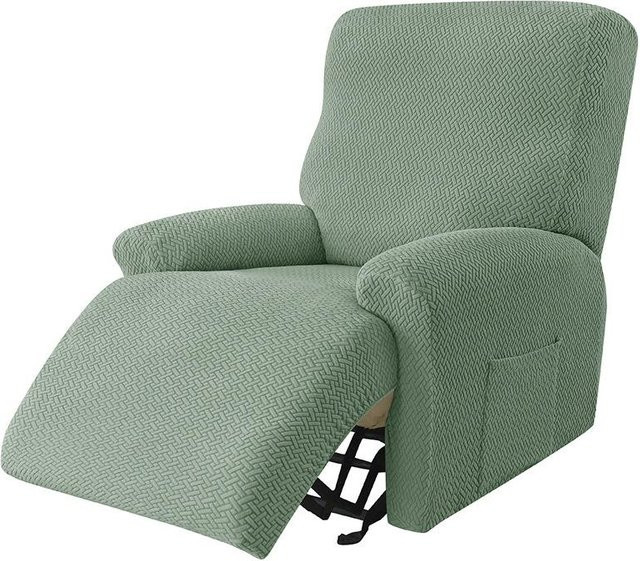 Rutschfester Jacquard Sesselbezug für 1-3 Sitzer, Staubdichtes Sofaüberwurf aus Polyester, Grün/Mehrfarbig - Bild 1