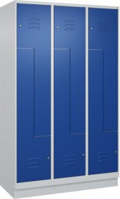 C+P Classic PLUS Z-Spind mit Sockel, 6 Fächer, Zylinderschloss, B/T/H: 120 x 50 x 195 cm - Bild 1
