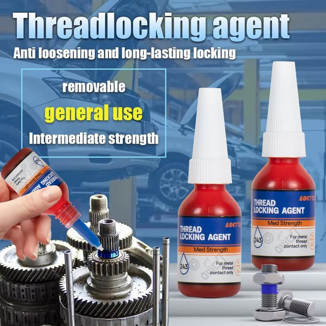 LocTTLF 243 Starker Schraubensicherungsklebstoff Hochtemperatur-Anaerobklebstoff für Automobilmaschinen 10 ml - Bild 1